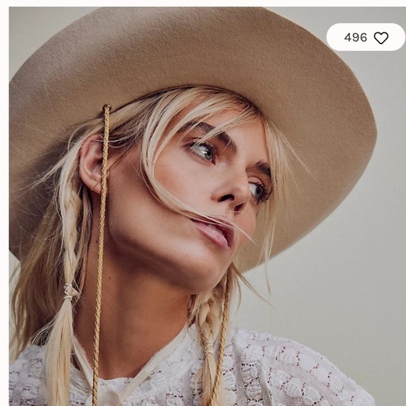 Free people Wyeth sawyer band felt hat new without tags gorgeous! main image 6